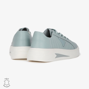 Pantofi Casual de dama din Piele naturala CRL0523 ALBASTRU - Img 3