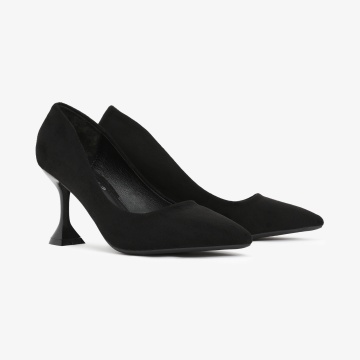 Pantofi Eleganți dama din Piele Ecologică Intoarsa CRL0559 NEGRU - Img 2