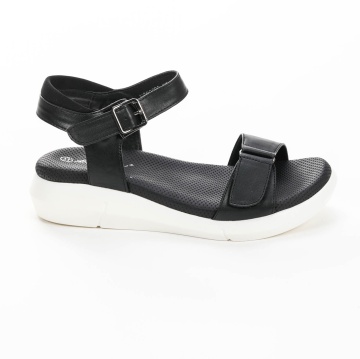 Sandale dama din Piele Ecologica CRL0220 Negru - Img 3