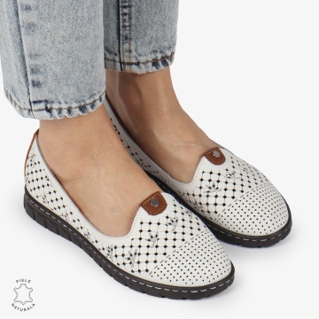 BALERINI dama din Piele naturala PERFORATA SLIP-ON CRL1359 - Img 2