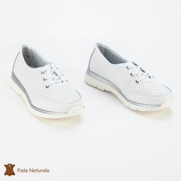BALERINI SPORT dama din Piele naturală CRL0114 ALB - Img 2