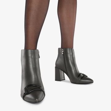 Botine dama din Piele Ecologica CRL0657 GRI - Img 5