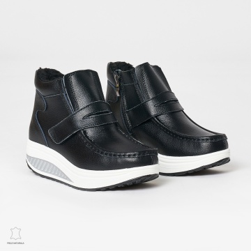Ghete dama din Piele Naturala CRL0627 Negru - Img 3