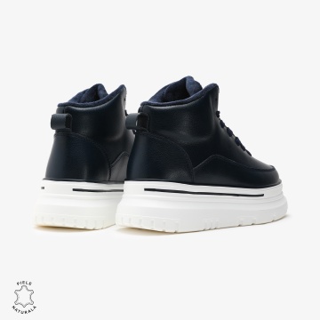 Ghete dama din Piele Naturala CRL0646 Bleumarin - Img 3