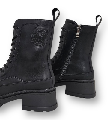 GHETE DAMA din PIELE NATURALA CRL0895 CULOARE NEGRU - Img 2