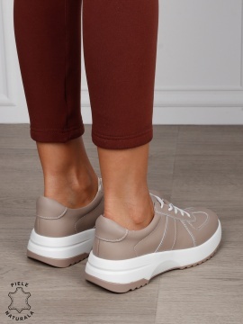 Pantofi Casual damă din piele naturală confortabile CRL1573 ROZ - Img 3