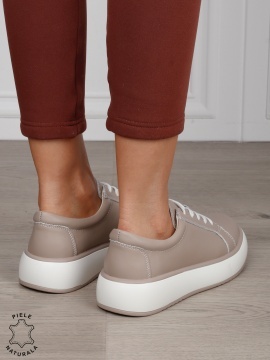 Pantofi Casual damă din piele naturală CRL1568 ROZ - Img 3