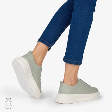 Pantofi Casual dama din Piele Naturala CRL1637 CULOARE: BARILLA - Img 4