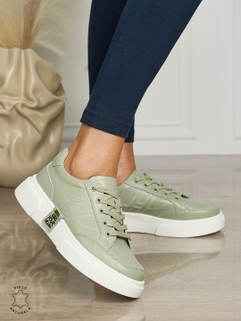 Pantofi dama din piele naturala cu siret CONFORTABILE CU MODEL LATERAL CRL1461 BARILLA - Img 2