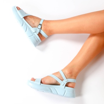 Sandale dama din Piele Ecologica CRL0211 Albastru