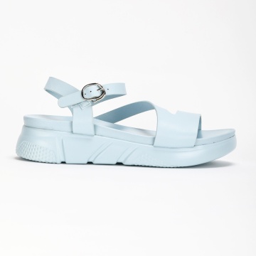 Sandale dama din Piele Ecologica CRL0211 Albastru - Img 2