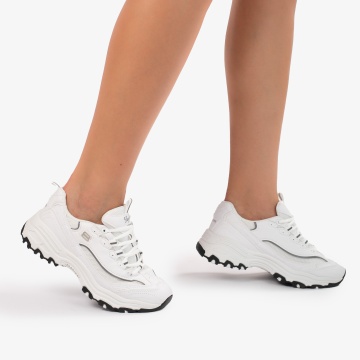 SNEAKERS DAMA DIN Piele Ecologica CRL0831 ALB - Img 2
