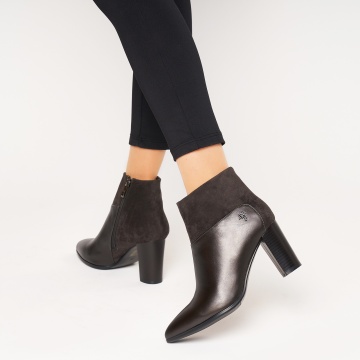 Botine dama din Piele Ecologica+Piele Ecologica Intoarsa CRL0581 - Img 3