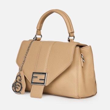 Geanta eleganta din piele ecologica cu clapetă și detalii metalice elegante CRL1485 - Img 2