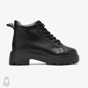 Ghete dama din Piele Naturala CRL0677 Negre