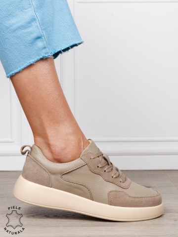 Pantofi casual dama din piele naturală cu finisaj premium CRL1823 VERDE