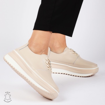 PANTOFI CASUAL Dama Piele Naturala CU SIRET CRL1439 ROZ - Img 3