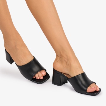 Pantofi eleganti dama din Piele ECOLOGICA Model Simplu CRL1088 CULOARE: Negru - Img 2