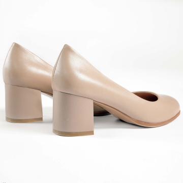 Pantofi Eleganti de dama din Piele Ecologica CRL0173 Bej - Img 4