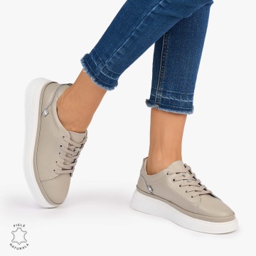 Pantofii casual piele naturala COMOZI CRL1070 CULOARE: GRI