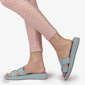 PAPUCI Dama Piele Naturala CRL1430 ALBASTRU - Img 2
