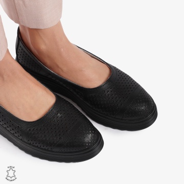Balerini Dama Piele naturală CRL0105 NEGRU - Img 4