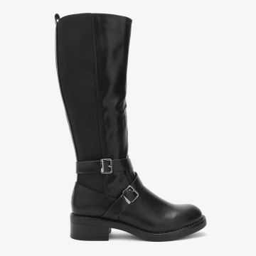 Cizme dama din Piele Ecologica CRL0695 Negre