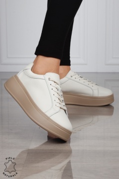 Pantofi Casual DAMA din PIELE Naturala CRL1517 BEJ