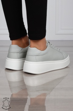 Pantofi Casual DAMA din PIELE Naturala CRL1517 GRI - Img 3