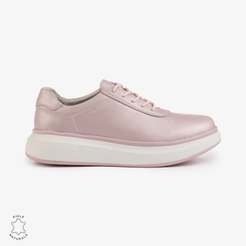 Pantofi Casual Dama Piele Naturala CRL1002 Culoare: ROZ - Img 3
