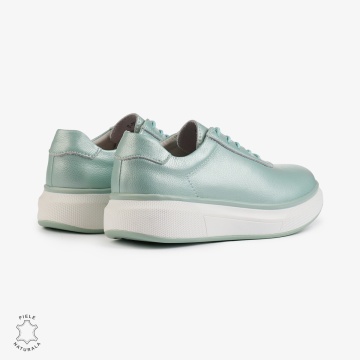 Pantofi Casual Dama Piele Naturala CRL1002 Culoare: VERDE - Img 5