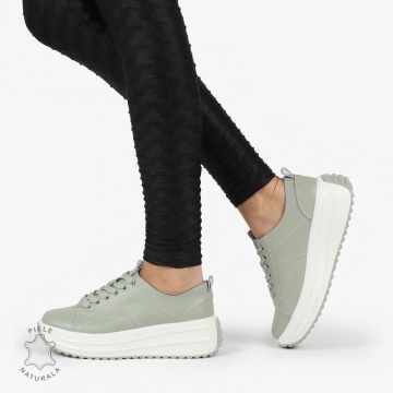 Pantofi casual piele naturala cu talpa inalta CRL1307 BARILLA - Img 3