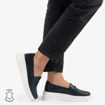BALERINI dama din Piele Naturala CRL0861 NAVY - Img 3