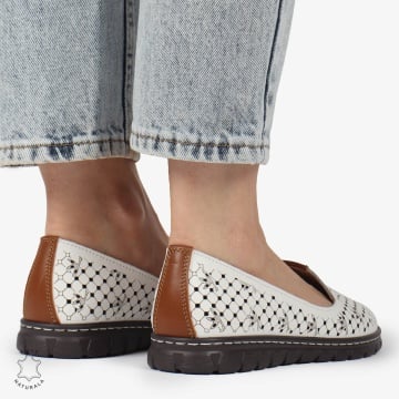 BALERINI dama din Piele naturala PERFORATA SLIP-ON CRL1359 - Img 3
