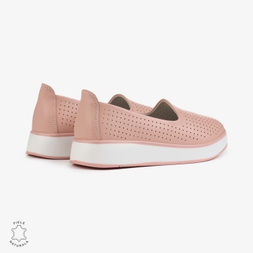 BALERINI Dama Piele Naturala PERFORATA CRL1006 Culoare:ROZ - Img 2