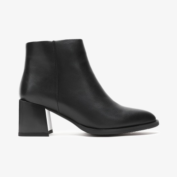 Botine dama din Piele Ecologica CRL0658 Negru - Img 2