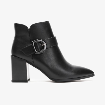 Botine dama din Piele Ecologica CRL0660 Negru