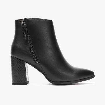 Botine dama din Piele Ecologica Elegante CRL0654 NEGRU - Img 2