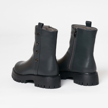 Ghete dama din Piele Ecologica CRL0630 Gri - Img 3