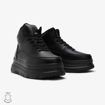 Ghete dama din Piele Naturala CRL0646 NEGRU - Img 2