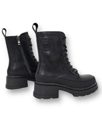 GHETE DAMA din PIELE NATURALA CRL0895 CULOARE NEGRU - Img 3