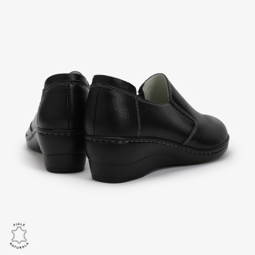 Mocasini Dama din Piele naturală CRL0118 Negru - Img 3