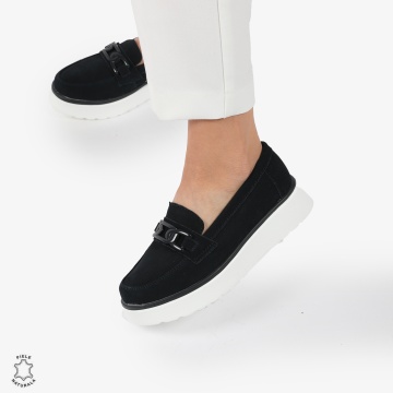 Mocasini dama din piele naturala Intoarsa CRL0786 BLEUMARIN - Img 3