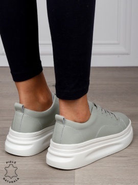 Pantofi Casual dama din Piele Naturala CRL1055 CULOARE: BARILLA - Img 3