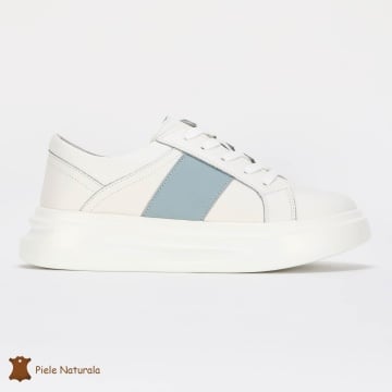 Pantofi Casual de dama din Piele naturala respirabili și ușori CRL0490 Albastru