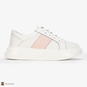 Pantofi Casual de dama din Piele naturala respirabili și ușori CRL0490 Roz - Img 2
