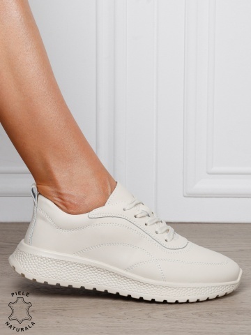 Pantofi casual din piele naturală pentru un stil autentic CRL1816 BEJ