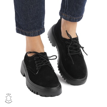 Pantofi casual piele naturala intoarsa CRL885 - Img 3