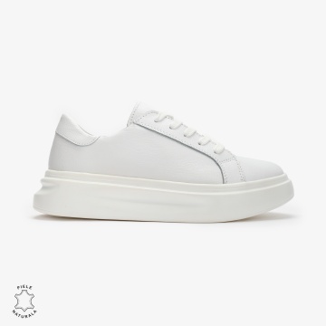 Pantofii casual de dama din piele naturală cu șiret comozi și versatili CRL1447 - Img 2
