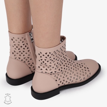 SANDALE dama din Piele Naturala ELEGANTE CU DESIGN UNIC CRL1369 ROZ - Img 4